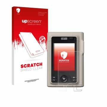 Face avant d’un emballage produit avec le logo de la marque upscreen. À côté, l’appareil Fujifilm Instax Mini LiPlay Plus est 