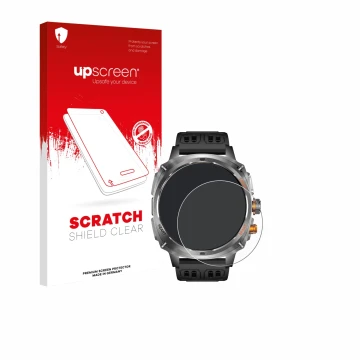 Face avant d’un emballage produit avec le logo de la marque upscreen. À côté, l’appareil Rogbid Titan V 1.75
