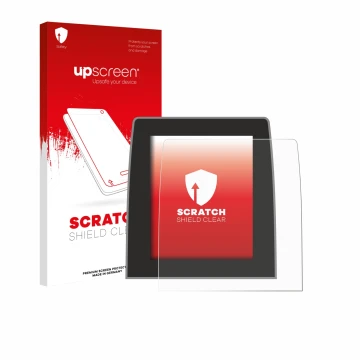 Face avant d’un emballage produit avec le logo de la marque upscreen. À côté, l’appareil Renault Arkana RS 2023 9.3