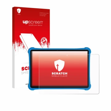 Face avant d’un emballage produit avec le logo de la marque upscreen. À côté, l’appareil Alldocube iPlay 70 SE est représenté 