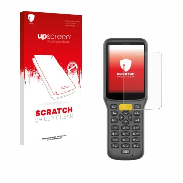 Face avant d’un emballage produit avec le logo de la marque upscreen. À côté, l’appareil Newland MT37 Baiji est représenté ave