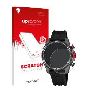 Face avant d’un emballage produit avec le logo de la marque upscreen. À côté, l’appareil Lotus Connected 20000/4 (45 mm) est r