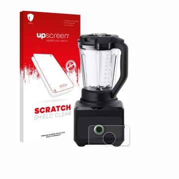 Face avant d’un emballage produit avec le logo de la marque upscreen. À côté, l’appareil Braun PowerBlend 9 est représenté ave