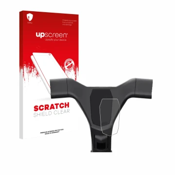 Face avant d’un emballage produit avec le logo de la marque upscreen. À côté, l’appareil Navee ST3 est représenté avec la prot