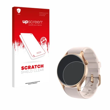 Face avant d’un emballage produit avec le logo de la marque upscreen. À côté, l’appareil aeac AR01 1.32