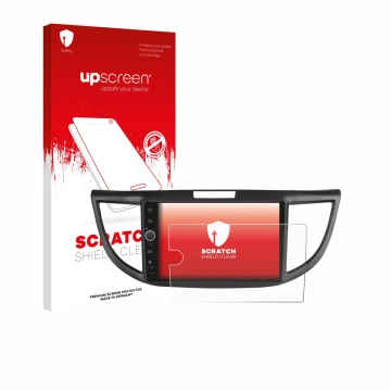 Face avant d’un emballage produit avec le logo de la marque upscreen. À côté, l’appareil Joying Car Radio 9
