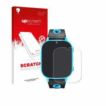 Face avant d’un emballage produit avec le logo de la marque upscreen. À côté, l’appareil idomars M003bk 1.8