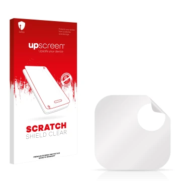 Face avant d’un emballage produit avec le logo de la marque upscreen. À côté se trouve la protection d’écran correspondante.