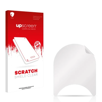Face avant d’un emballage produit avec le logo de la marque upscreen. À côté se trouve la protection d’écran correspondante.