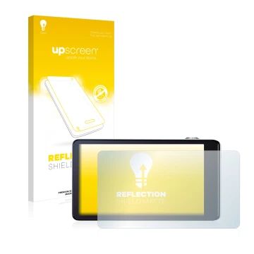 Face avant d’un emballage produit avec le logo de la marque upscreen. À côté, l’appareil Samsung Galaxy Camera EK-GC100 est re