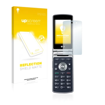 Face avant d’un emballage produit avec le logo de la marque upscreen. À côté, l’appareil LG Wine Smart H410 est représenté ave