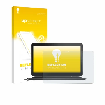 Face avant d’un emballage produit avec le logo de la marque upscreen. À côté, l’appareil Dell Latitude 13 7350 est représenté 