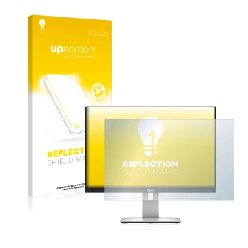 Face avant d’un emballage produit avec le logo de la marque upscreen. À côté, l’appareil Dell Ultrasharp U2415 est représenté 