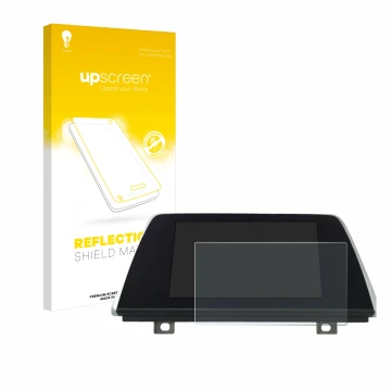 Face avant d’un emballage produit avec le logo de la marque upscreen. À côté, l’appareil BMW Professional 6.5