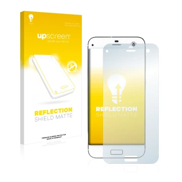 Face avant d’un emballage produit avec le logo de la marque upscreen. À côté, l’appareil ZTE Blade S7 est représenté avec la p