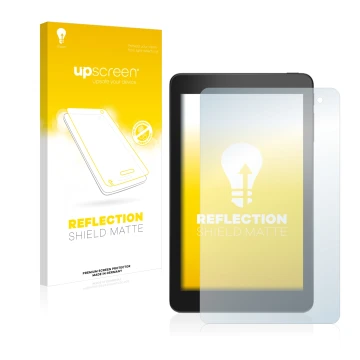 Face avant d’un emballage produit avec le logo de la marque upscreen. À côté, l’appareil Dell Venue 8 Pro 5855 est représenté 