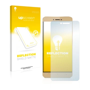 Face avant d’un emballage produit avec le logo de la marque upscreen. À côté, l’appareil Allview X3 Soul est représenté avec l