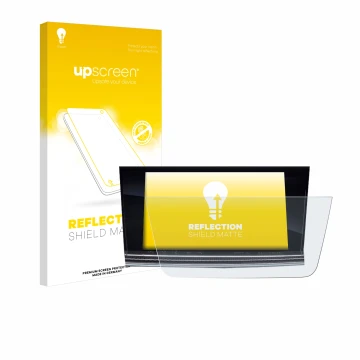 Face avant d’un emballage produit avec le logo de la marque upscreen. À côté, l’appareil Opel Astra 2017 Navi 900 IntelliLink 