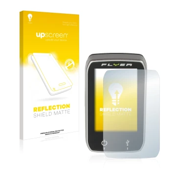 Face avant d’un emballage produit avec le logo de la marque upscreen. À côté, l’appareil Panasonic Center Unit Console (Flyer)