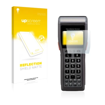 Face avant d’un emballage produit avec le logo de la marque upscreen. À côté, l’appareil Casio DT-930 est représenté avec la p