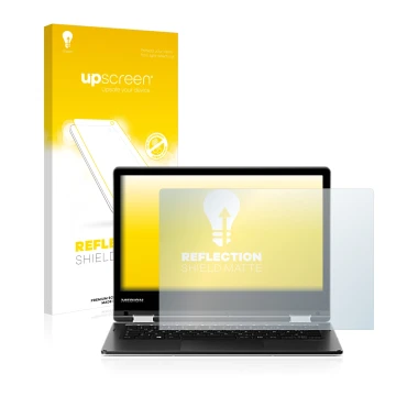 Face avant d’un emballage produit avec le logo de la marque upscreen. À côté, l’appareil MEDION Akoya E2215T (MD 60256) est re
