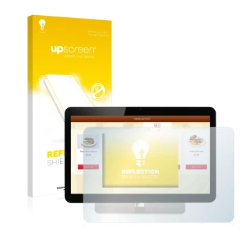 Face avant d’un emballage produit avec le logo de la marque upscreen. À côté, l’appareil Aopen eTILE 19M est représenté avec l