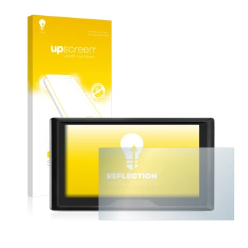 Face avant d’un emballage produit avec le logo de la marque upscreen. À côté, l’appareil Garmin Drive 61 LMT-S est représenté 