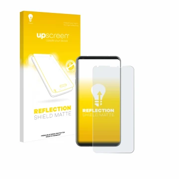 Face avant d’un emballage produit avec le logo de la marque upscreen. À côté, l’appareil LG V30 est représenté avec la protect