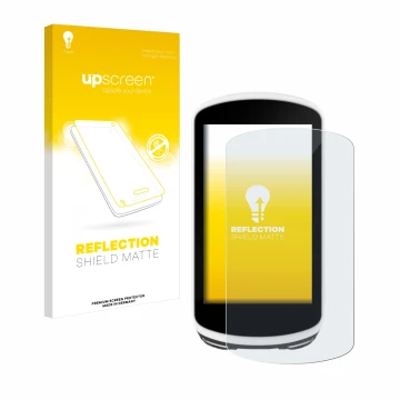 Face avant d’un emballage produit avec le logo de la marque upscreen. À côté, l’appareil Garmin Edge 1030 est représenté avec 