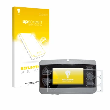 Face avant d’un emballage produit avec le logo de la marque upscreen. À côté, l’appareil Airbus P8GR est représenté avec la pr