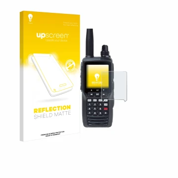 Face avant d’un emballage produit avec le logo de la marque upscreen. À côté, l’appareil Yaesu FTA-450 est représenté avec la 