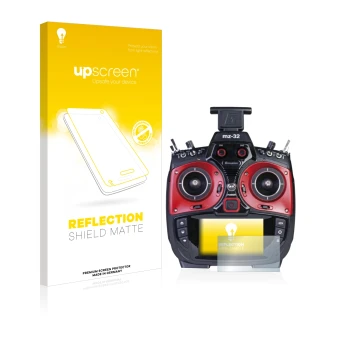 Face avant d’un emballage produit avec le logo de la marque upscreen. À côté, l’appareil Graupner MZ-32 (3.Gen) est représenté