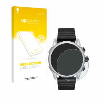 Face avant d’un emballage produit avec le logo de la marque upscreen. À côté, l’appareil Diesel On Full Guard 2.5 est représen