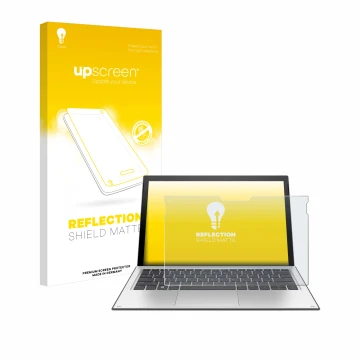 Face avant d’un emballage produit avec le logo de la marque upscreen. À côté, l’appareil HP Elite x2 1013 G3 est représenté av