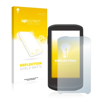 Face avant d’un emballage produit avec le logo de la marque upscreen. À côté, l’appareil Zebra TC20 Touch est représenté avec 