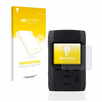 Face avant d’un emballage produit avec le logo de la marque upscreen. À côté, l’appareil Motorola Advisor TPG2200 est représen