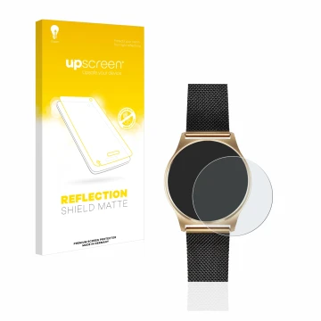 Face avant d’un emballage produit avec le logo de la marque upscreen. À côté, l’appareil Xlyne X-Watch Joli XW Pro est représe