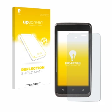 Face avant d’un emballage produit avec le logo de la marque upscreen. À côté, l’appareil Honeywell ScanPal EDA51 est représent