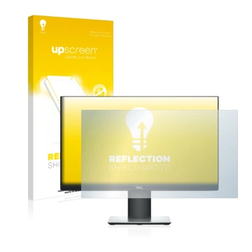 Face avant d’un emballage produit avec le logo de la marque upscreen. À côté, l’appareil Dell P2319H est représenté avec la pr