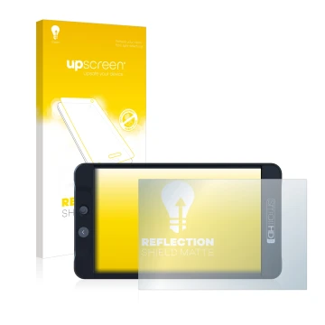 Face avant d’un emballage produit avec le logo de la marque upscreen. À côté, l’appareil SmallHD 702 Black est représenté avec