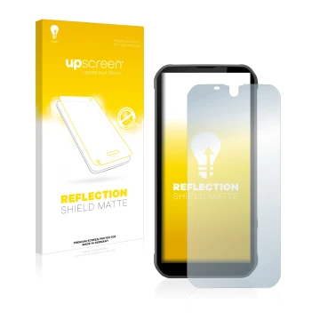 Face avant d’un emballage produit avec le logo de la marque upscreen. À côté, l’appareil Gigaset GX290 est représenté avec la 