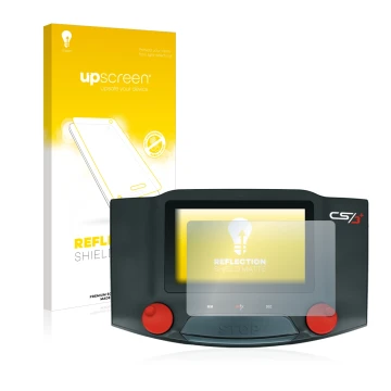 Face avant d’un emballage produit avec le logo de la marque upscreen. À côté, l’appareil Märklin Central Station 3 Plus est re