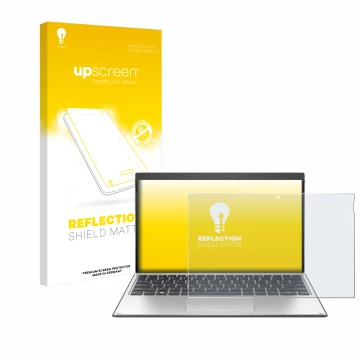 Face avant d’un emballage produit avec le logo de la marque upscreen. À côté, l’appareil HP Elite x2 G4 est représenté avec la