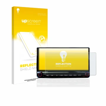 Face avant d’un emballage produit avec le logo de la marque upscreen. À côté, l’appareil Kia XCeed 2019 Infotainment System 10