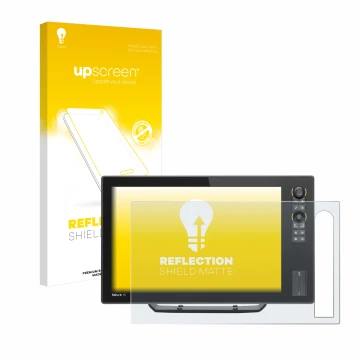 Face avant d’un emballage produit avec le logo de la marque upscreen. À côté, l’appareil Humminbird Solix 12 est représenté av