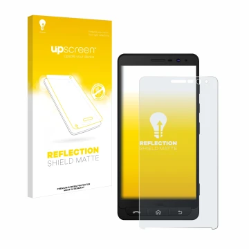 Face avant d’un emballage produit avec le logo de la marque upscreen. À côté, l’appareil Beafon M5 est représenté avec la prot