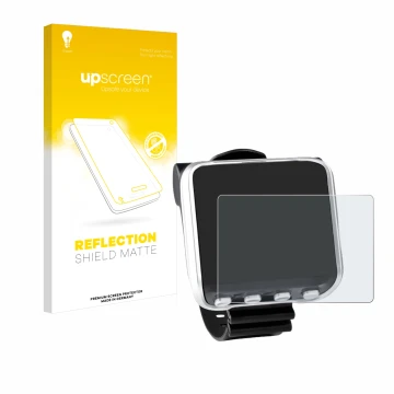 Face avant d’un emballage produit avec le logo de la marque upscreen. À côté, l’appareil Mares Genius est représenté avec la p