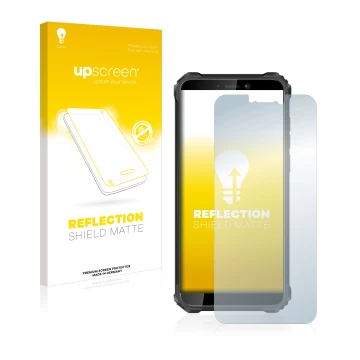 Face avant d’un emballage produit avec le logo de la marque upscreen. À côté, l’appareil Oukitel WP5 Pro est représenté avec l