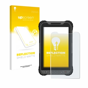 Face avant d’un emballage produit avec le logo de la marque upscreen. À côté, l’appareil GeoMax Zenius 800 est représenté avec