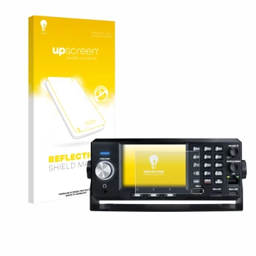 Face avant d’un emballage produit avec le logo de la marque upscreen. À côté, l’appareil Uniden SDS200E est représenté avec la